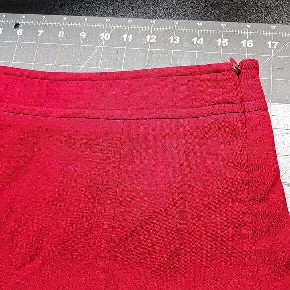 Talbots Skirt Womens Size 10 Petite Red Wool Lined Pencil Slits Career Business - Picture 7 of 9